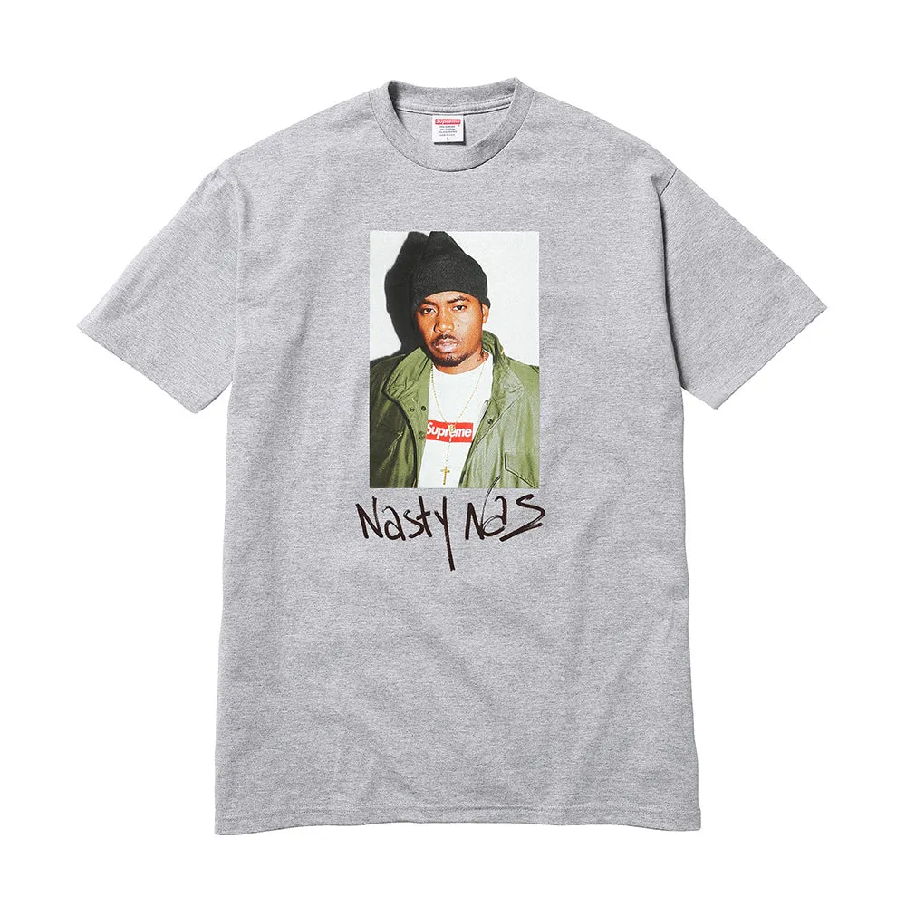 Supreme Nas Tee Heather Grey sold by PLUS