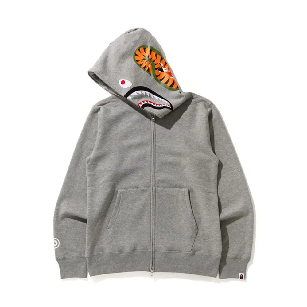 BAPE Shark WGM Full Zip Hoodie Grey sold by PLUS product image thumbnail 2