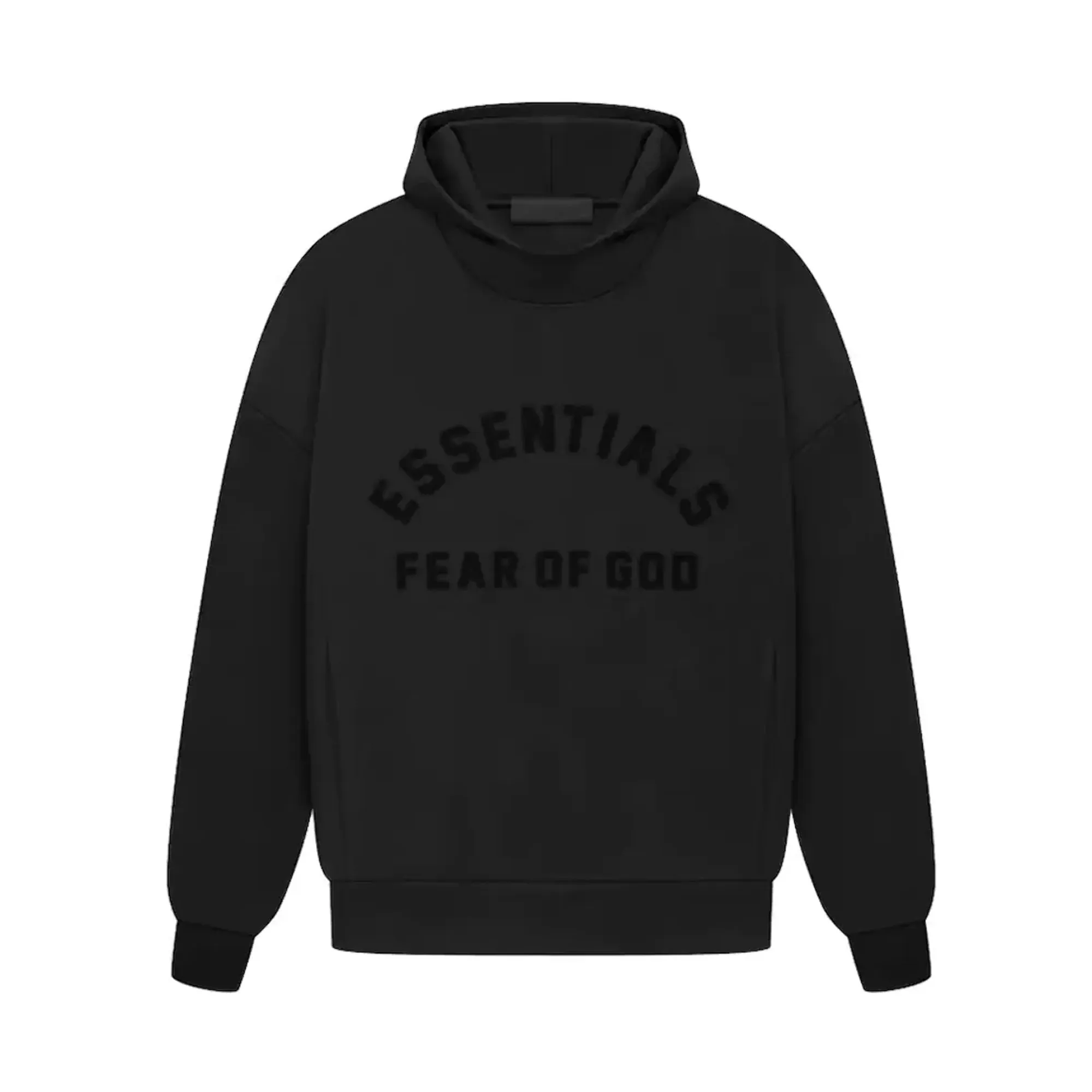 FOG Essentials Arch Logo Hoodie Jet Black (SS23) sold by PLUS