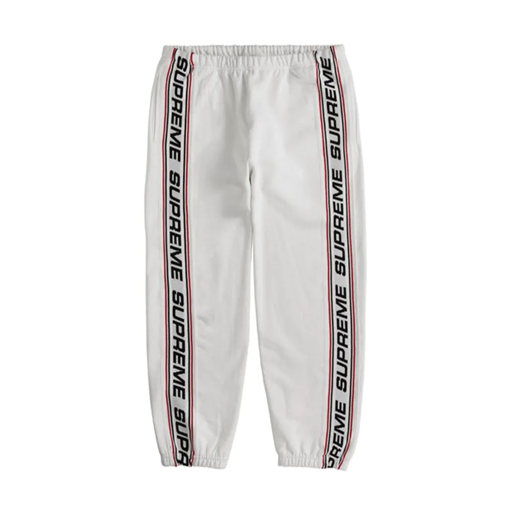 Supreme Text Rib Sweatpant White sold by PLUS