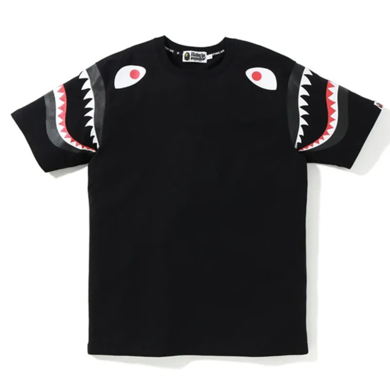 BAPE Double Shark Sleeve Tee Black sold by PLUS