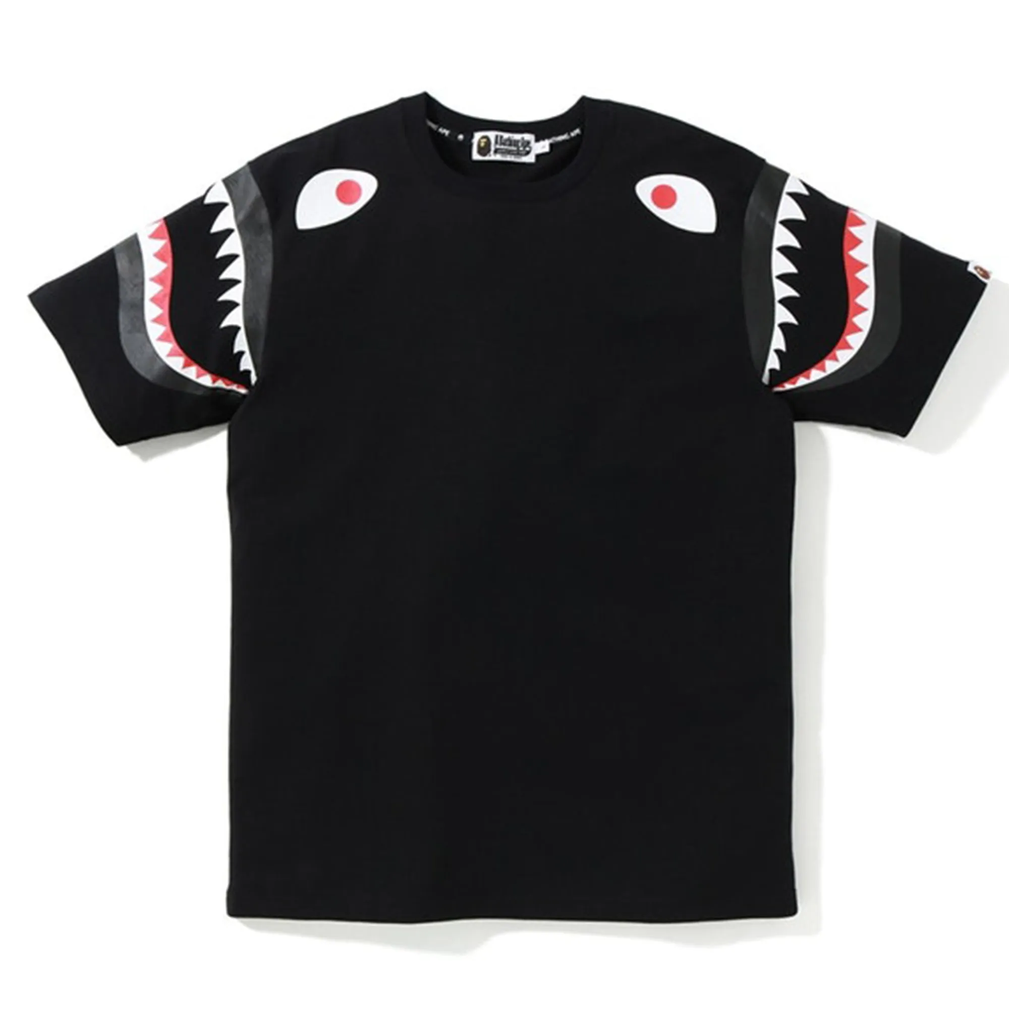 BAPE Double Shark Sleeve Tee Black sold by PLUS
