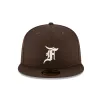 Fear of God Essentials New Era Fitted Cap (FW20) Brown/White sold by PLUS