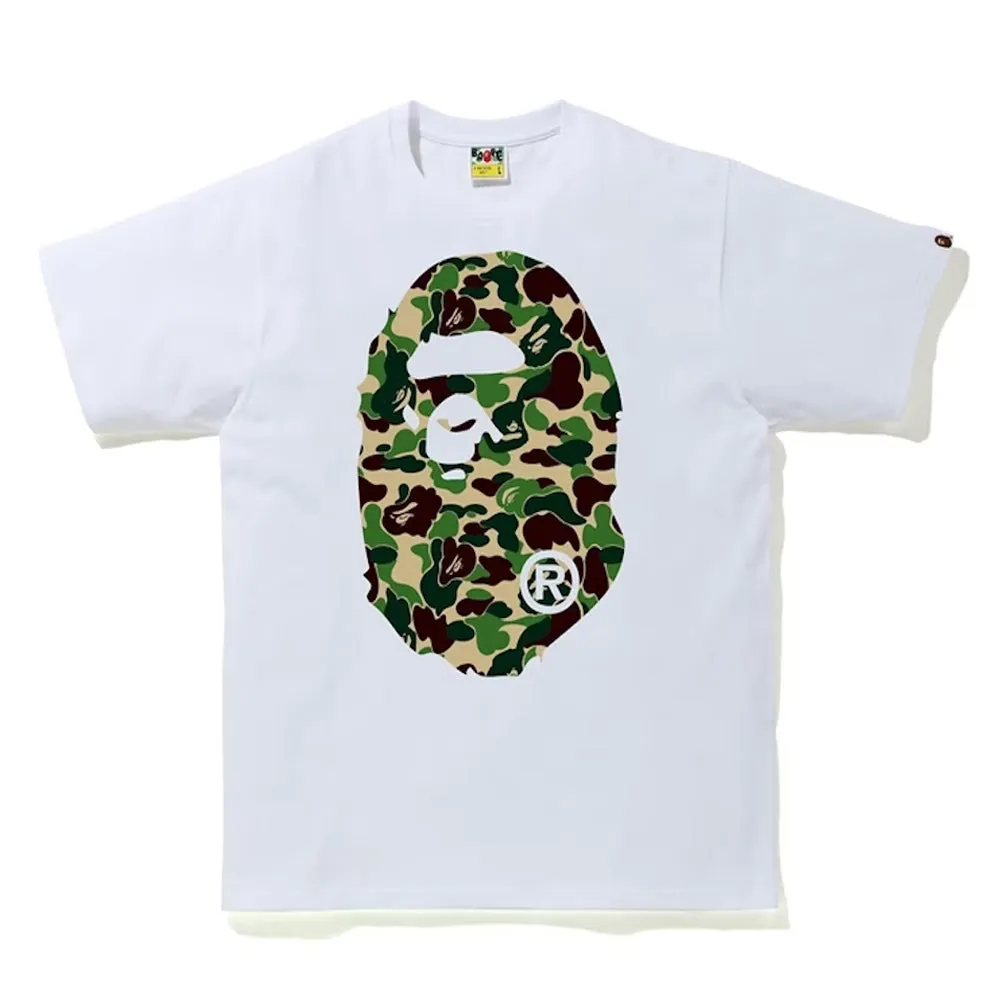 Bape ABC Camo Big Ape Head Tee White/Green sold by PLUS