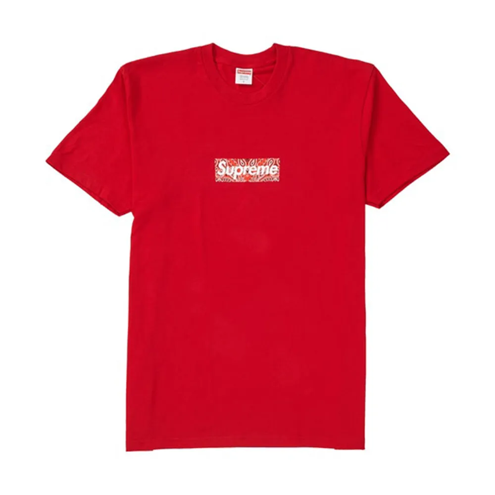 Supreme Bandana Box Logo Tee Red sold by PLUS