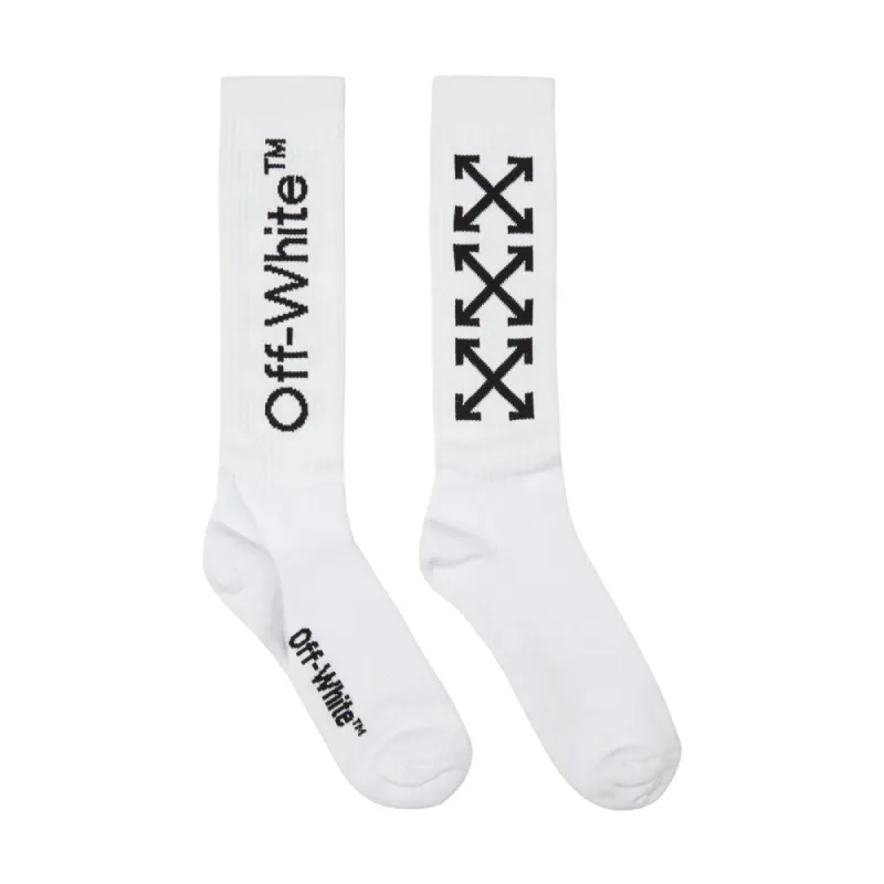 Off-White White Arrow Mid Socks sold by PLUS