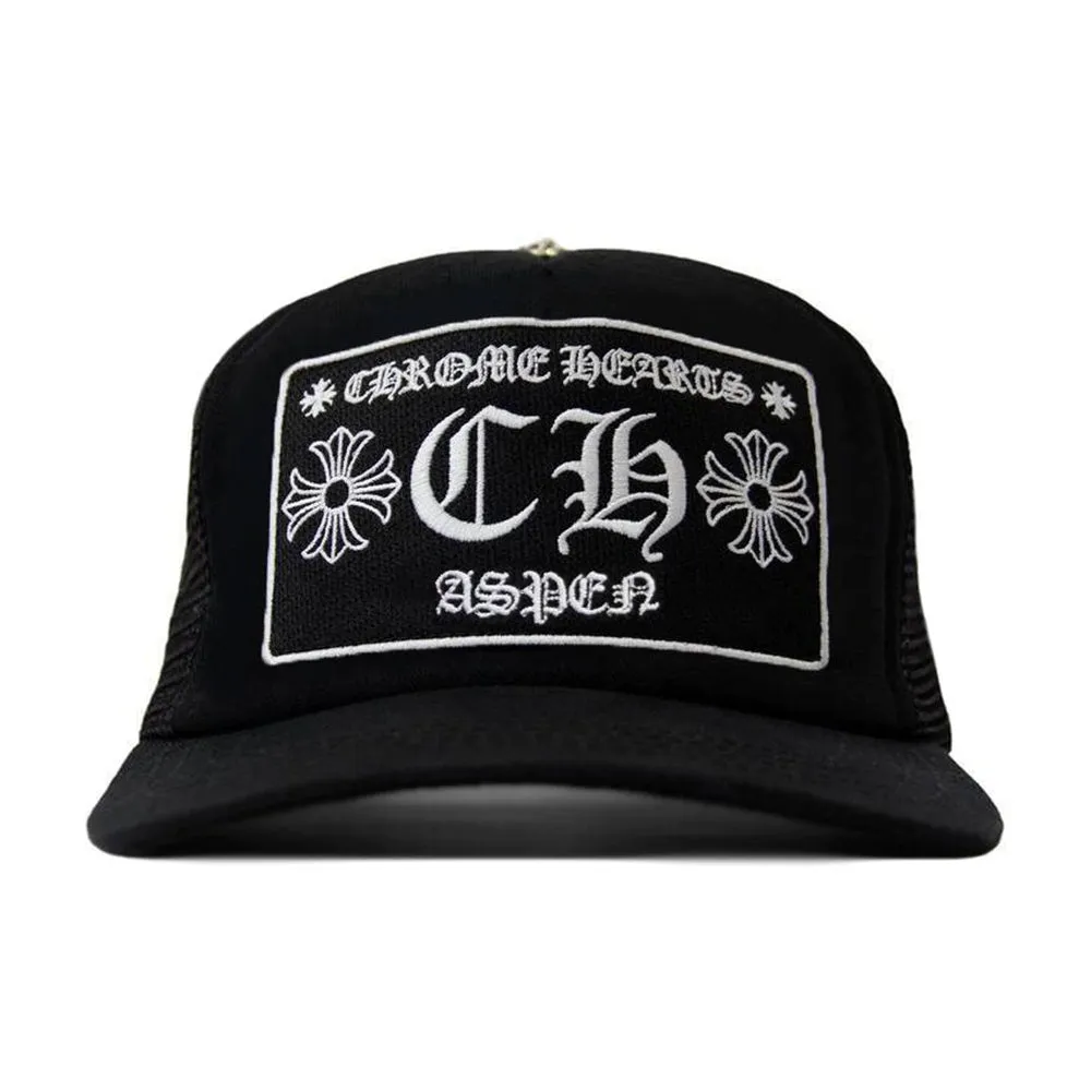Chrome Hearts CH Aspen Exclusive Trucker Hat Black sold by PLUS