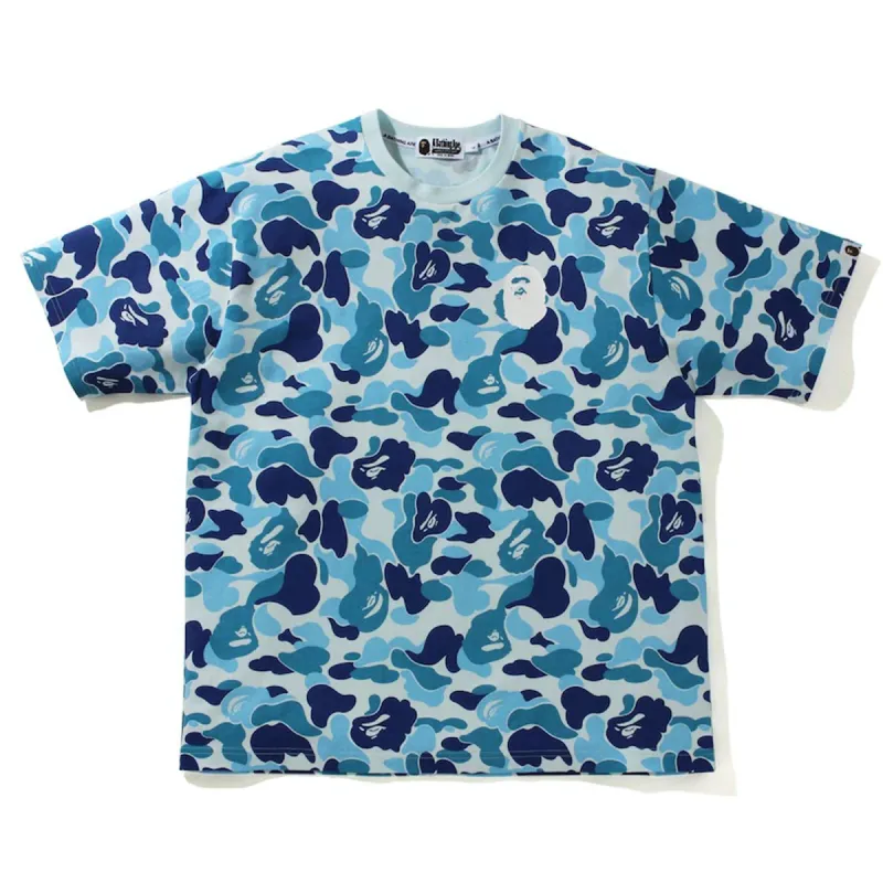 BAPE Big ABC Camo Ape Head Relaxed Fit Tee Blue sold by PLUS