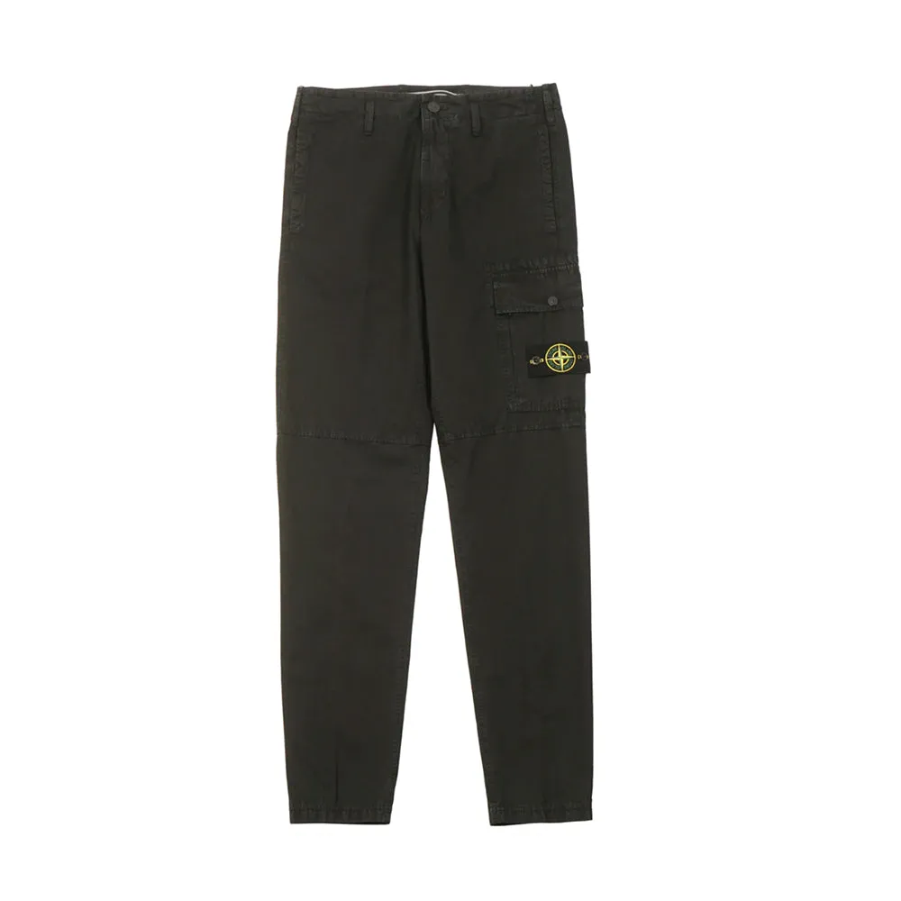 Stone Island Cotton Twill Old Effect Single Pocket Cargo Pant Black sold by PLUS