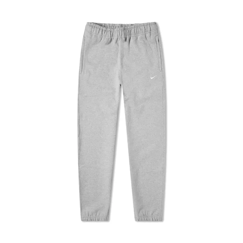 Nike Solo Swoosh Fleece Sweatpants Heather Grey sold by PLUS