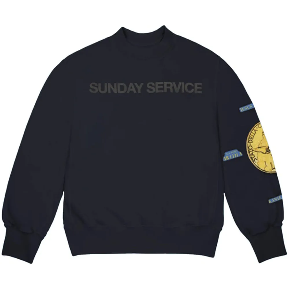Kanye West Sunday Service Gold Detroit Crewneck Navy sold by PLUS