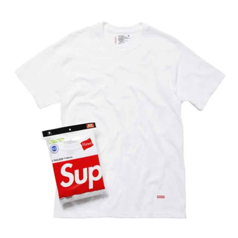 Supreme Hanes Tagless Tees (3 Pack) White sold by PLUS