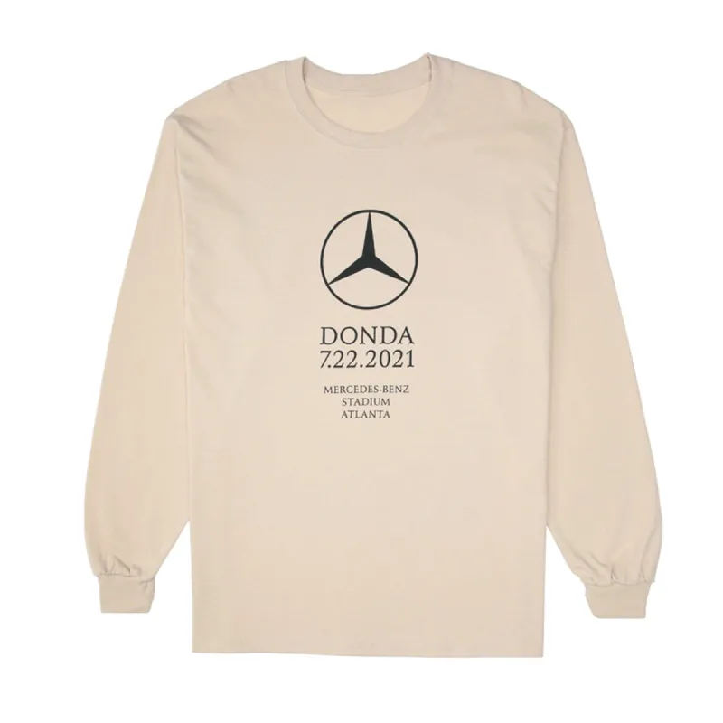 Kanye West DONDA Atlanta Listening Event L/S T-Shirt Cream sold by PLUS
