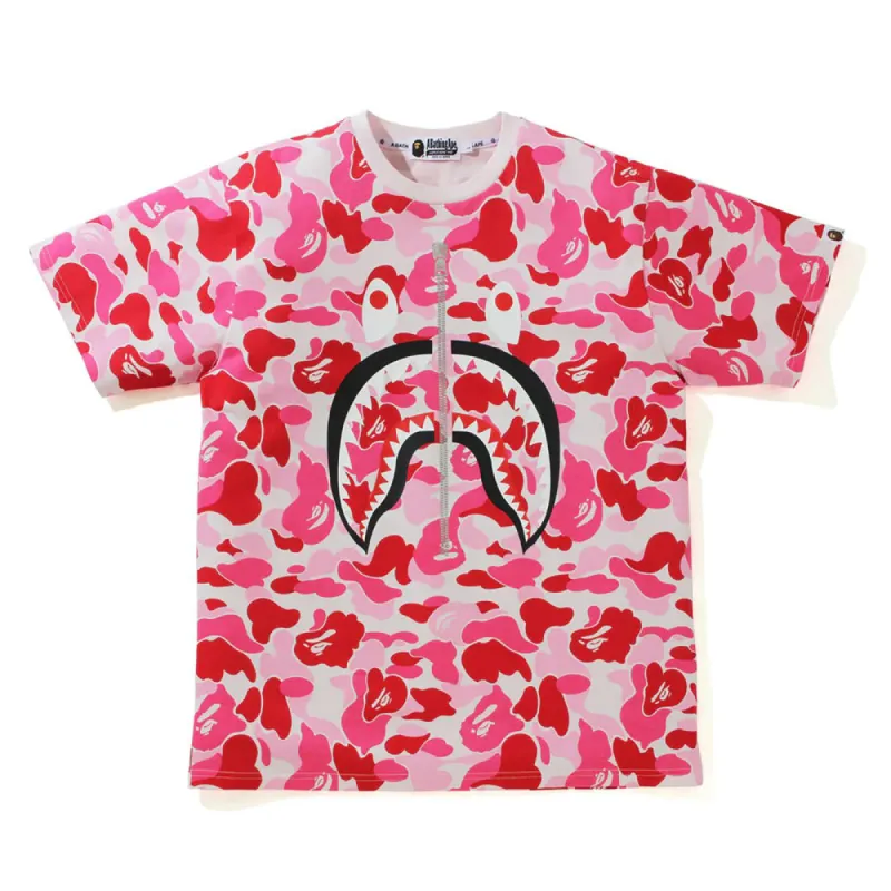 BAPE Big ABC Camo Shark Tee Pink sold by PLUS