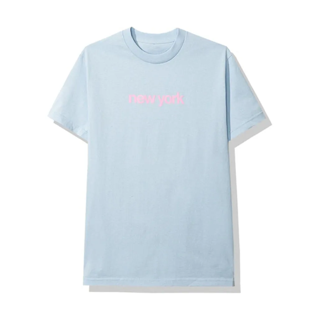 Anti Social Social Club New York Tee Light Blue sold by PLUS