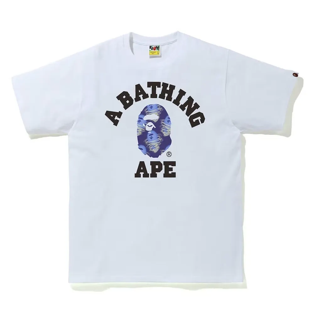 Bape Storm College Tee White/Purple sold by PLUS