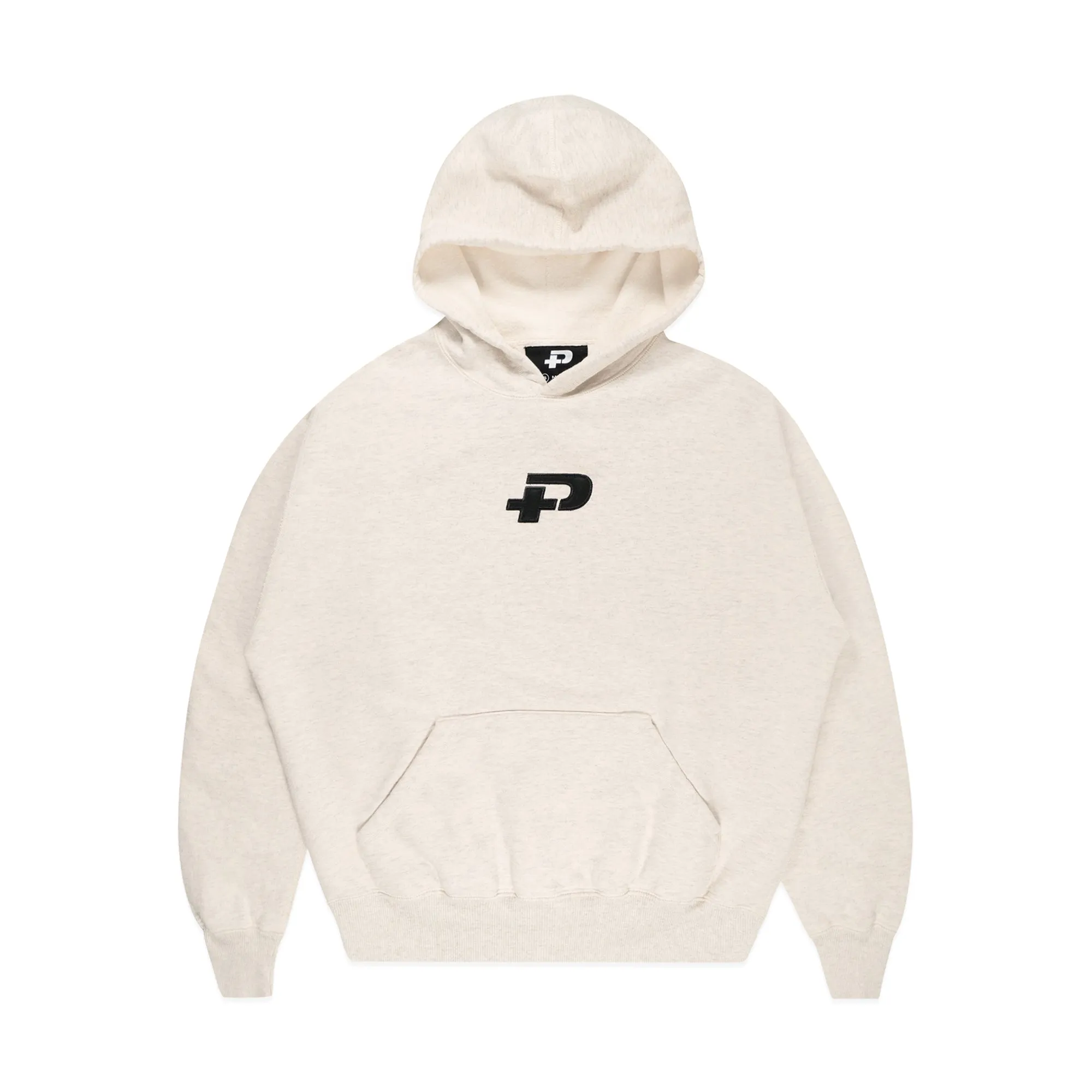 Plus Embroidered Logo Hoodie Eggshell sold by PLUS