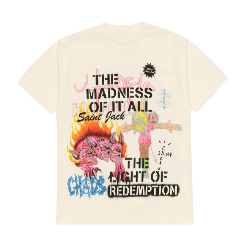 Travis Scott Utopia x St Michael Tee 3A Cream sold by PLUS