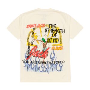 Travis Scott Utopia x St Michael Tee 3A Cream sold by PLUS