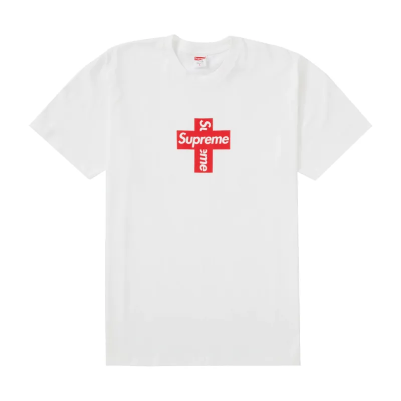 Supreme Cross Box Logo Tee White sold by PLUS