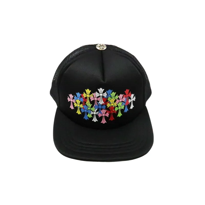 Chrome Hearts Multi Color Cross Cemetery Trucker Hat Black sold by PLUS
