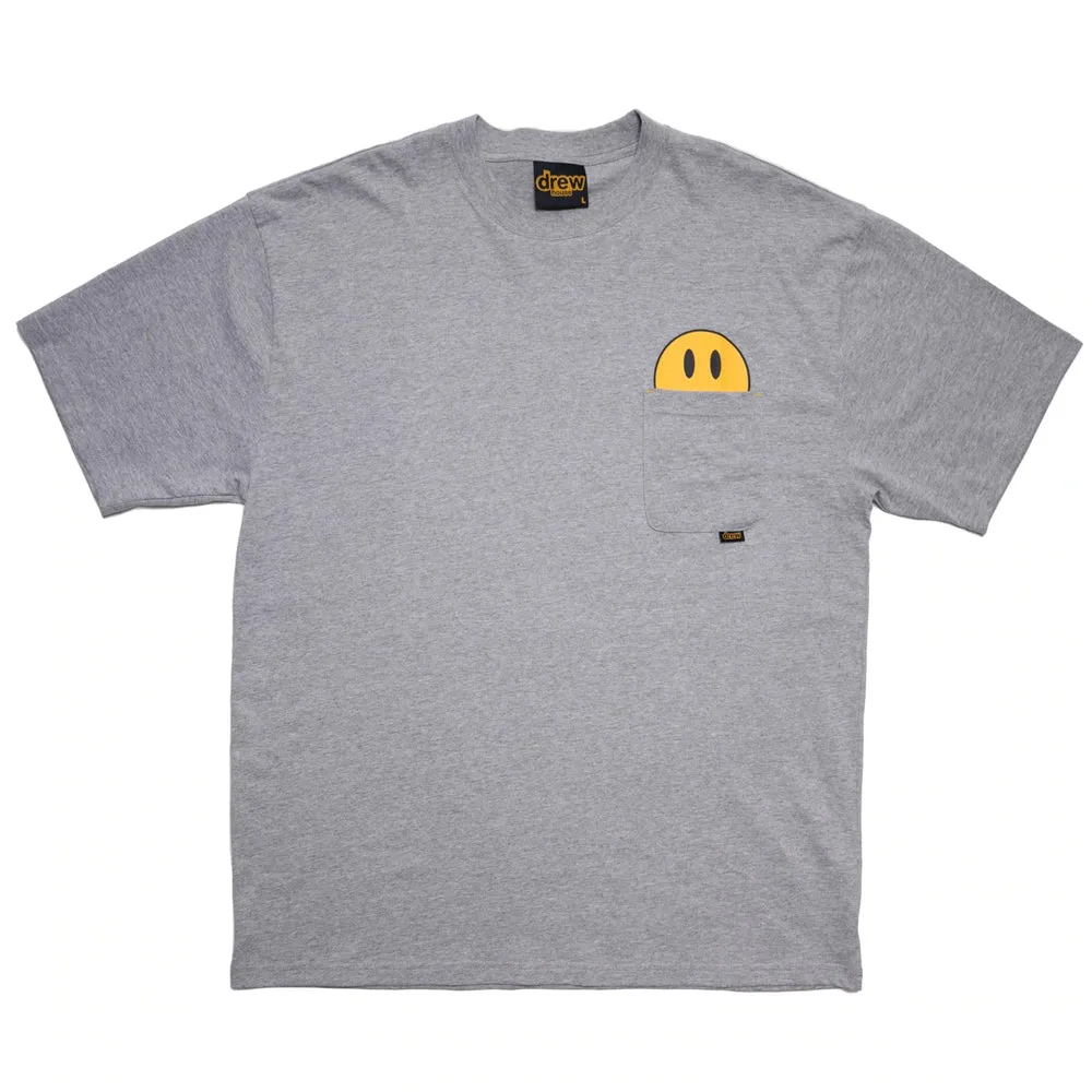 Drew House Mini Mascot Pocket Tee Heather Grey sold by PLUS