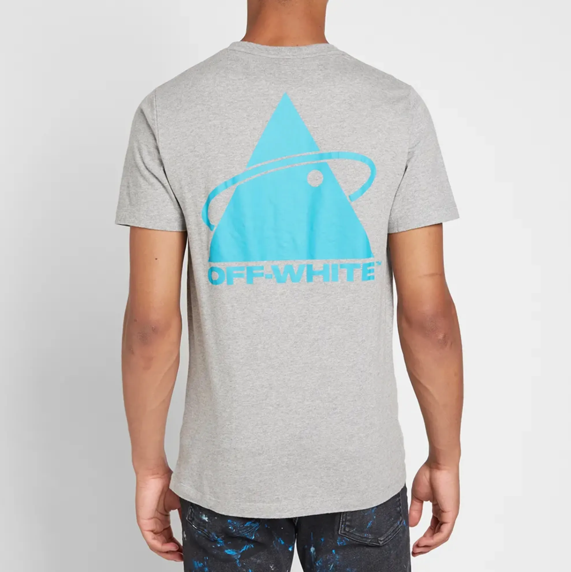 OFF-WHITE Triangle Planet Tee Grey/Teal sold by PLUS product image thumbnail 2