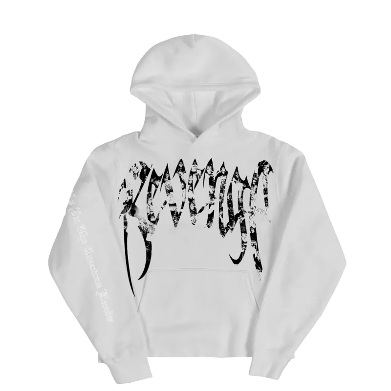 Revenge x Juice Wrld Collage Hoodie White sold by PLUS