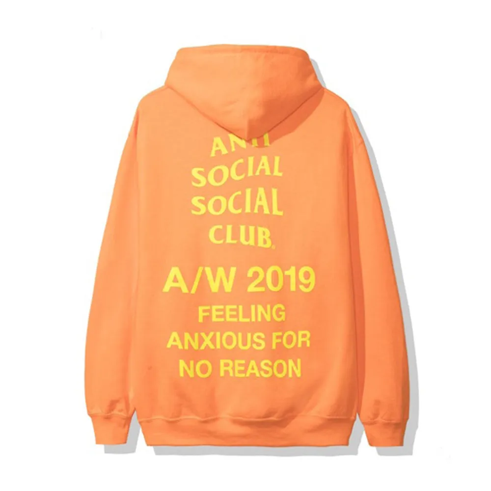 Anti Social Social Club Feeling Anxious Hoodie Neon Orange sold by PLUS