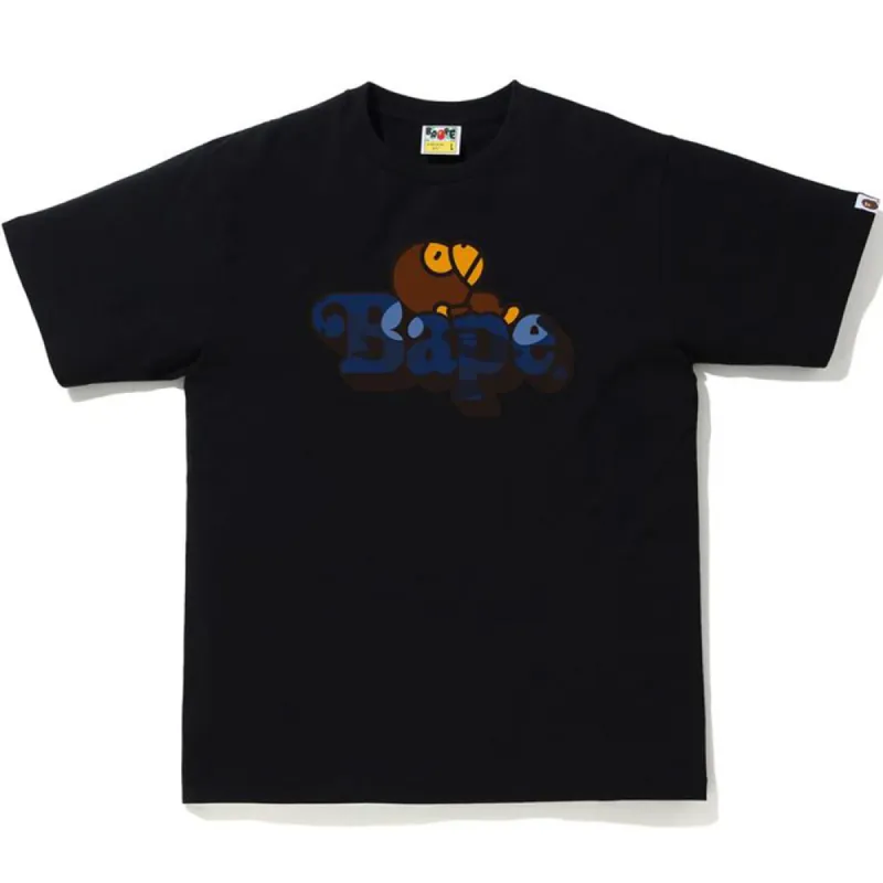 BAPE Color Camo Milo On Bape Tee Black/Navy sold by PLUS