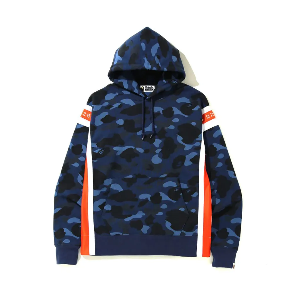 Bape Color Camo Logo Tape Pullover Hoodie Navy sold by PLUS