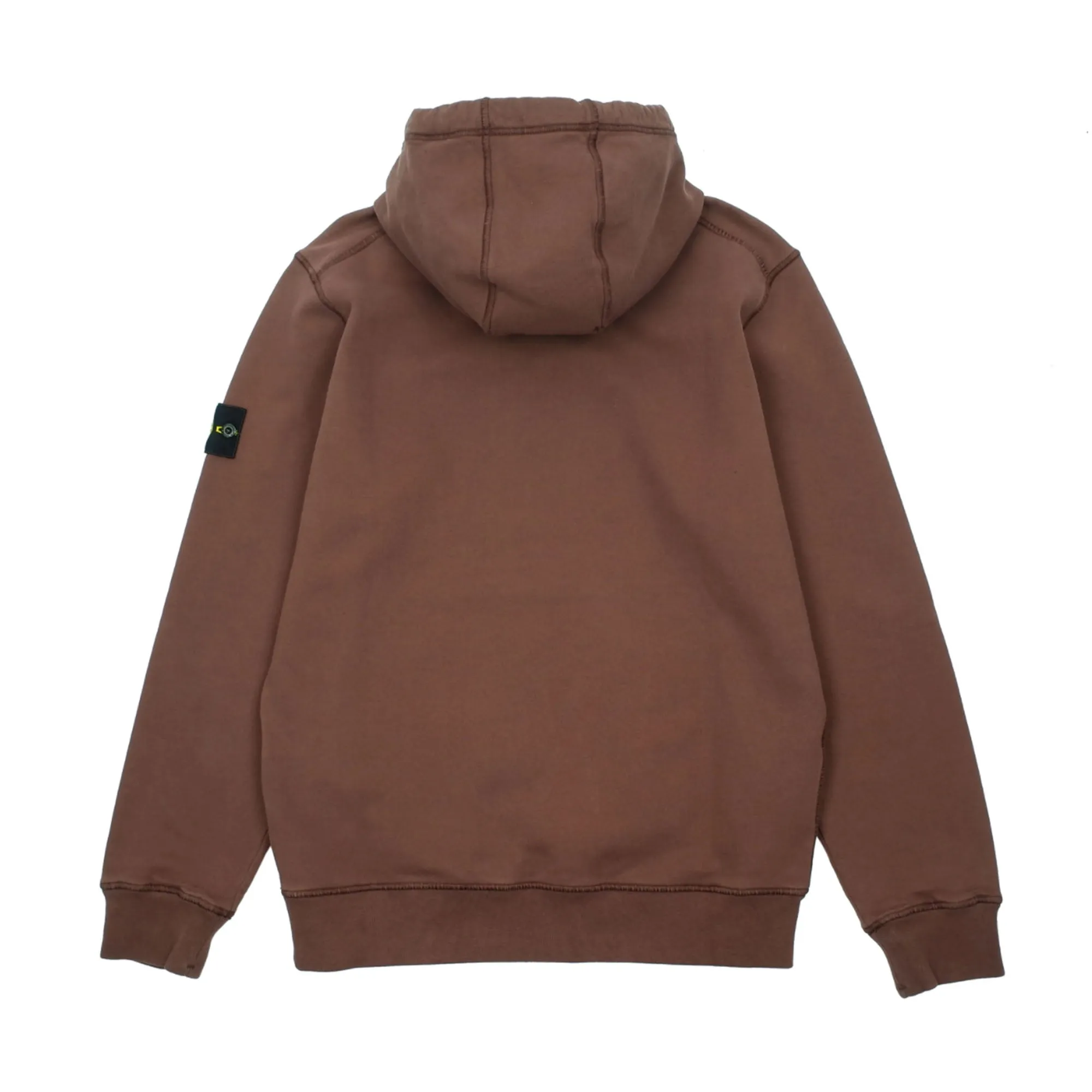 Stone Island Brushed Cotton Fleece Hooded Sweatshirt Mahogany Brown sold by PLUS product image thumbnail 2