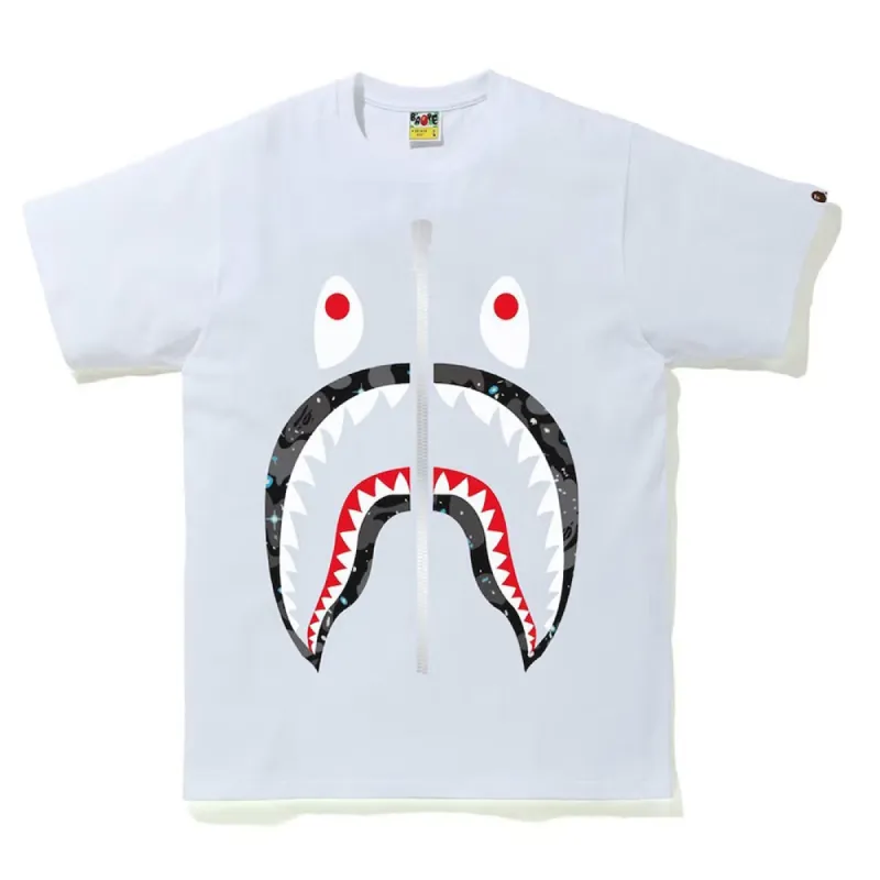 Bape Space Camo Shark Tee White (SS21) sold by PLUS