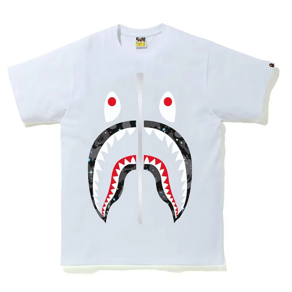 Bape Space Camo Shark Tee White (SS21) sold by PLUS