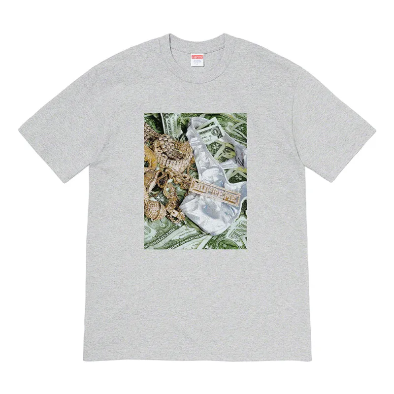 Supreme Bling Tee Heather Grey sold by PLUS