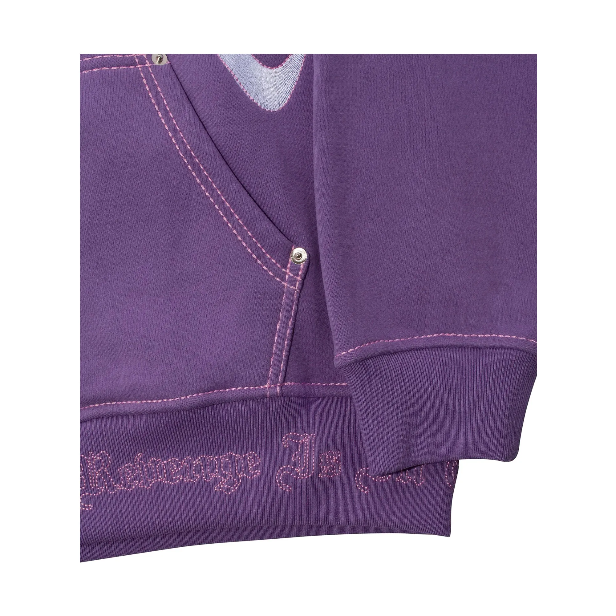 REVENGE Contrast Embroidered ジップ パーカー○関送無料○ Revenge Contrast Stitch Embroidered Zip Hoodie Navy/Silver