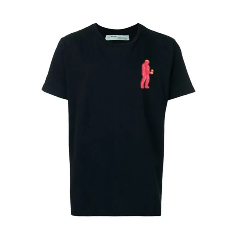 OFF-WHITE Hands and Planet Tee Black sold by PLUS