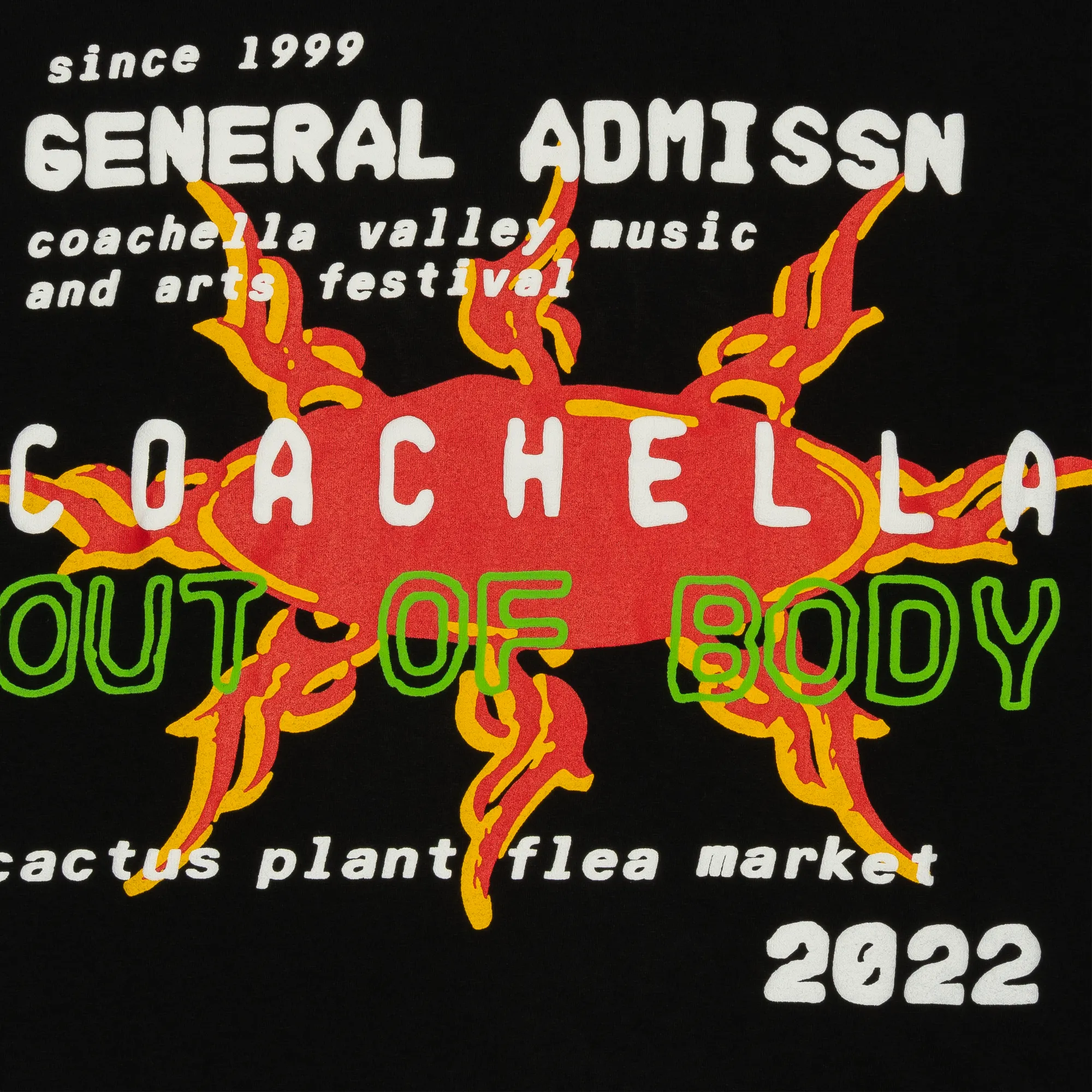 CPFM x Coachella Tee Weekend 1 T-Shirt Black/Red sold by PLUS product image thumbnail 3