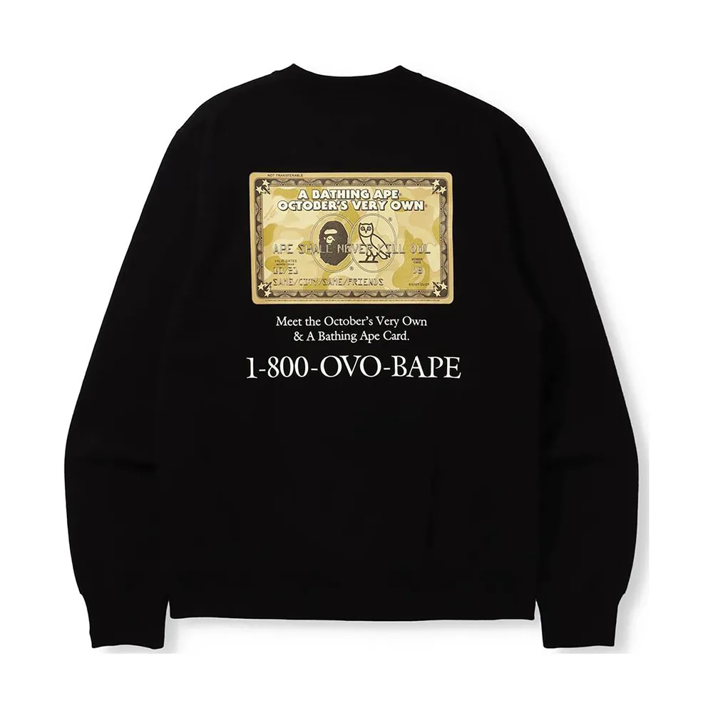 BAPE x OVO Card Crewneck Black sold by PLUS product image thumbnail 2