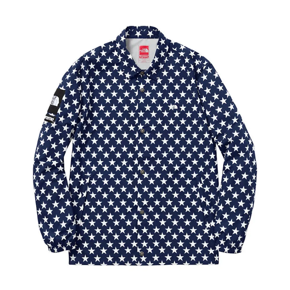 Supreme The North Face Stars Coachable Jacket Navy sold by PLUS