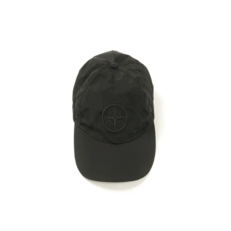 Stone Island Cotton Rep Six Panel Cap Black sold by PLUS