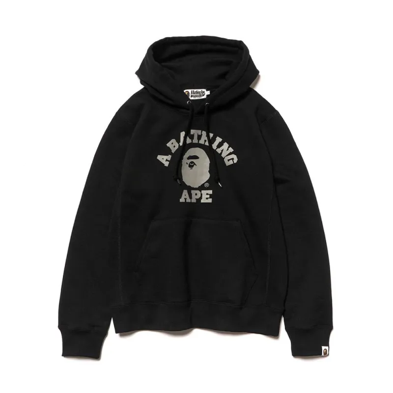 Bape College Heavy Weight Pullover Hoodie Black/Grey sold by PLUS