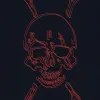 Revenge x Zillakami Crossbones Skull Tee Navy/Red sold by PLUS