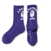 BAPE College Socks Purple sold by PLUS