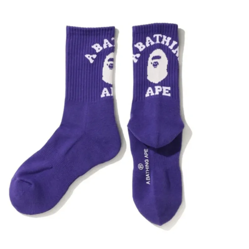 BAPE College Socks Purple sold by PLUS