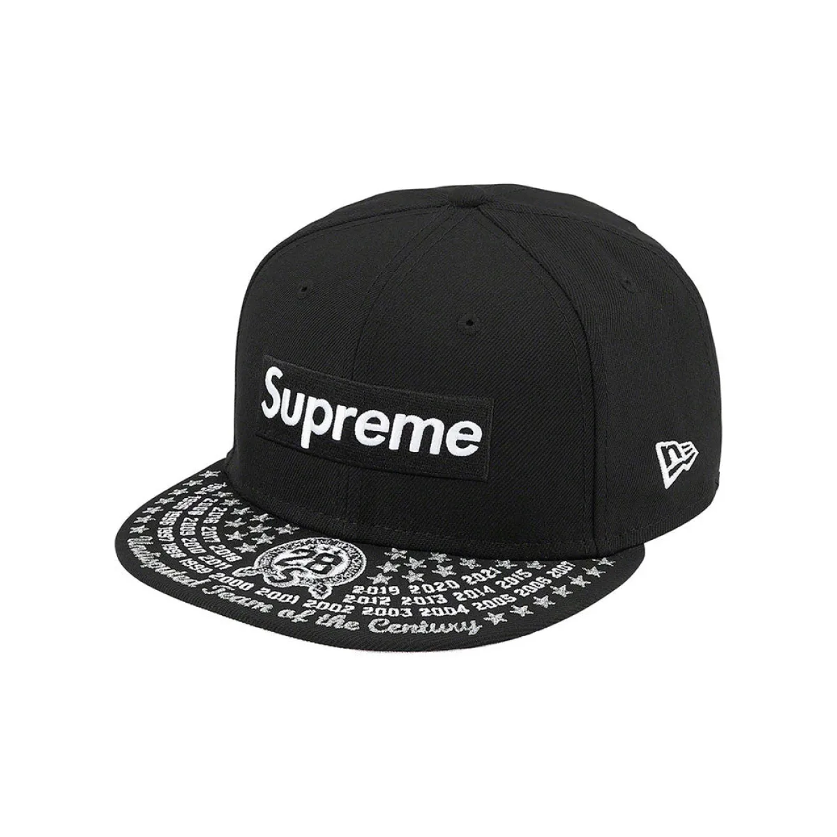 Supreme Undisputed Box Logo New Era Fitted Hat Black | Parallel