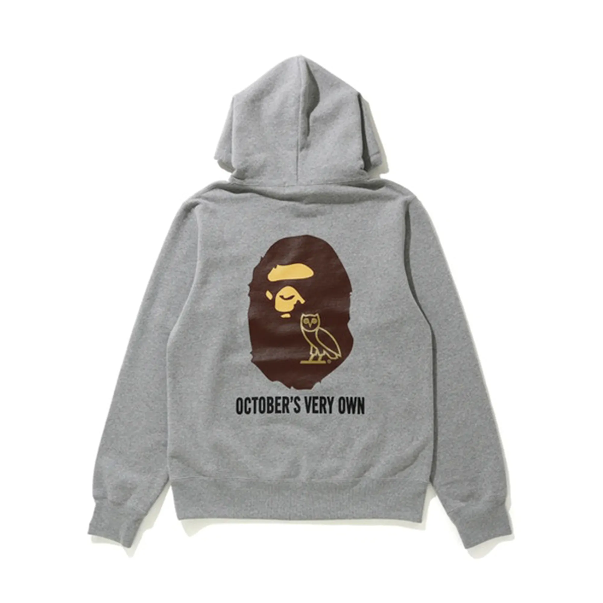 BAPE x OVO Pullover Hoodie Grey sold by PLUS