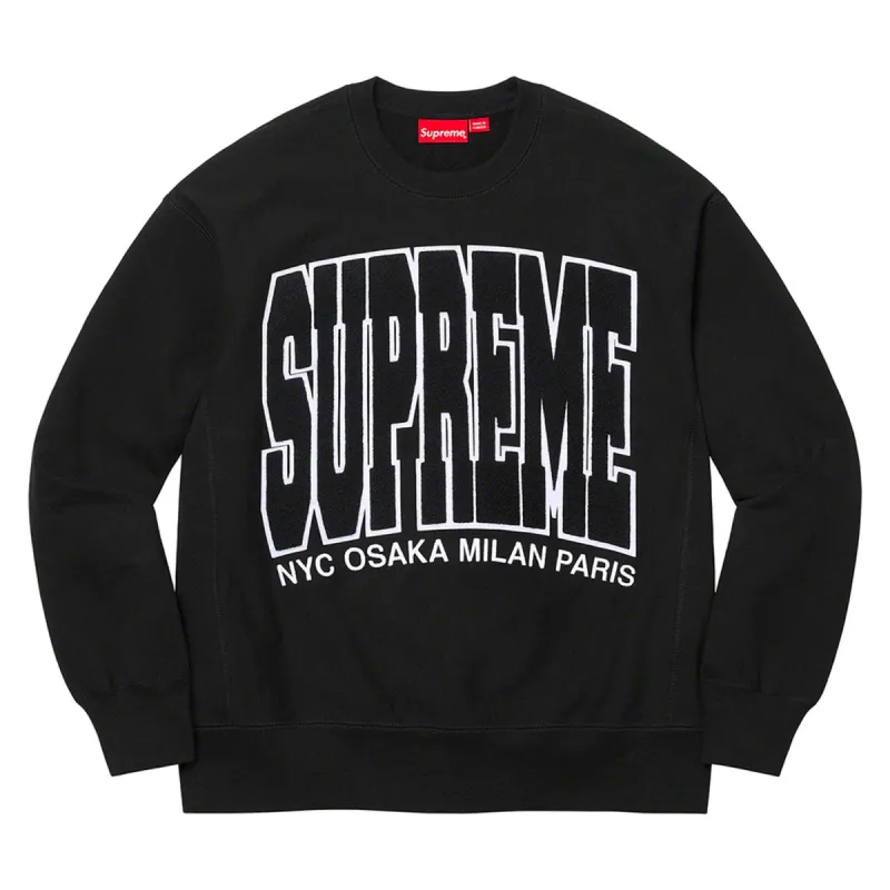 Supreme Cities Arc Crewneck Black sold by PLUS