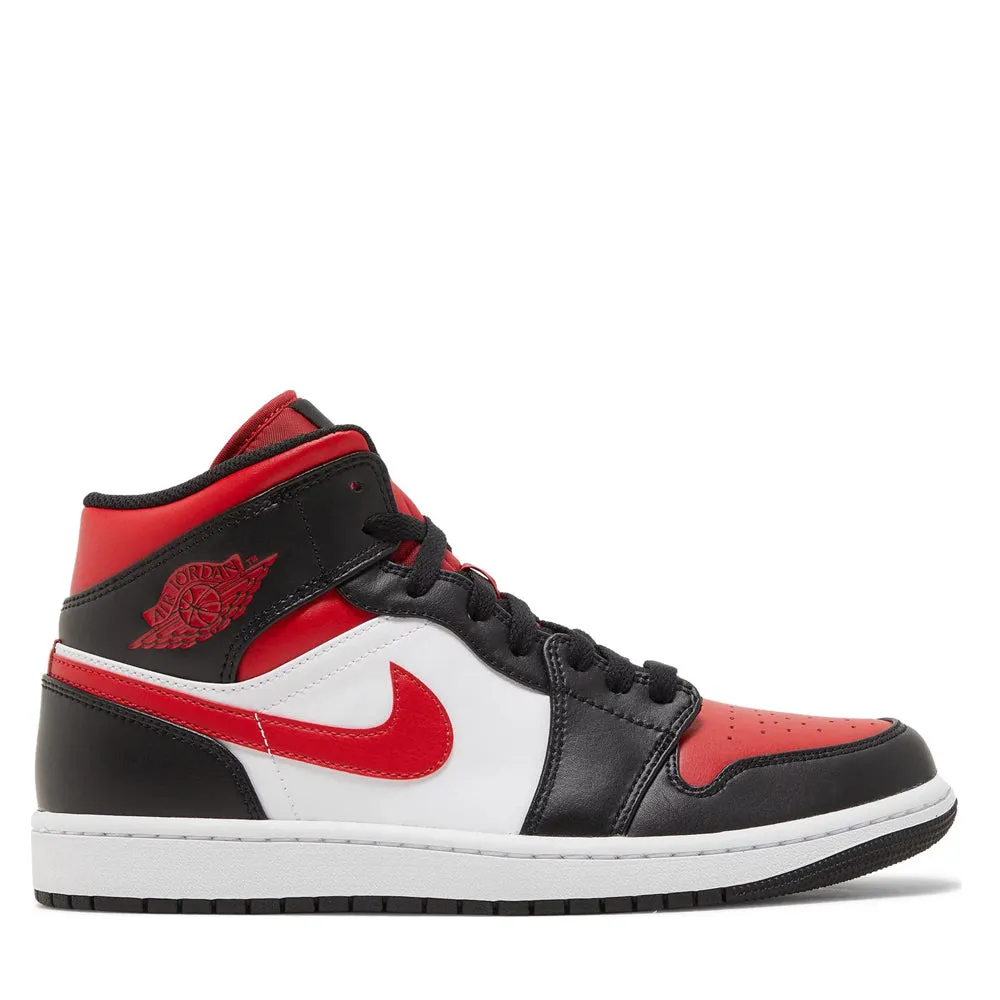 Jordan 1 Mid White Black Red (2022) sold by PLUS