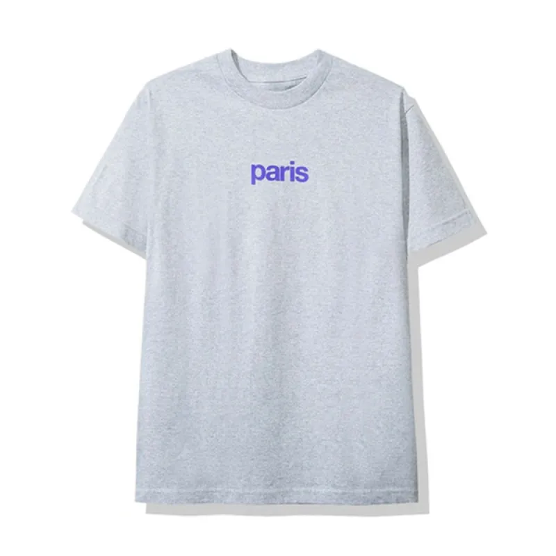 Anti Social Social Club Paris Tee Grey sold by PLUS